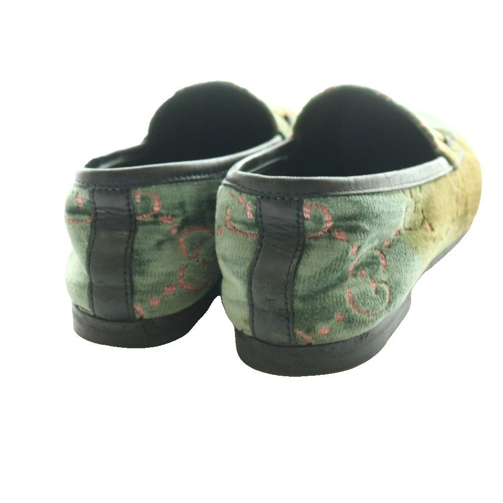 Gucci GG Pattern Horsebit Loafers Moccasins Khaki SS OS 35 — view 5