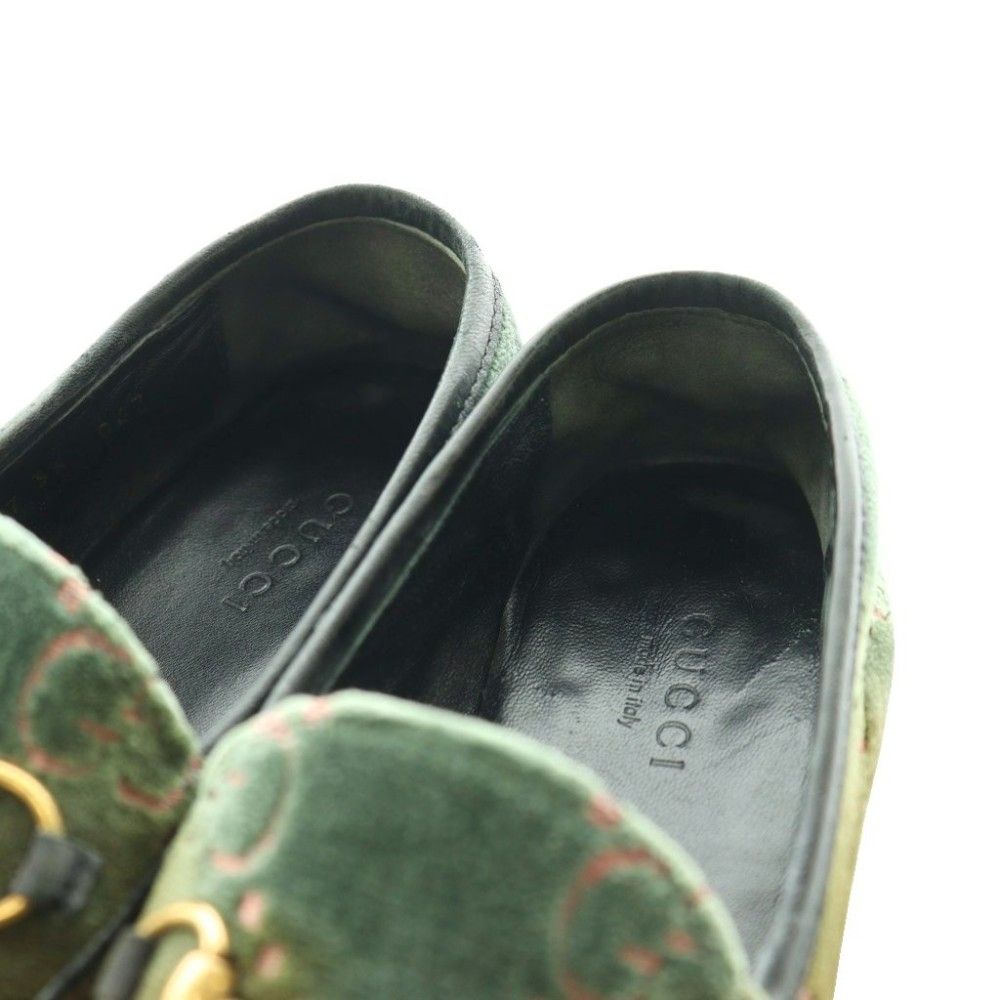 Gucci GG Pattern Horsebit Loafers Moccasins Khaki SS OS 35 — view 4