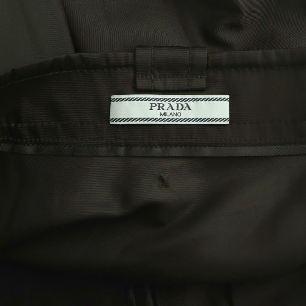 Prada Front Button Mid Mole Long Black Skirt — view 5