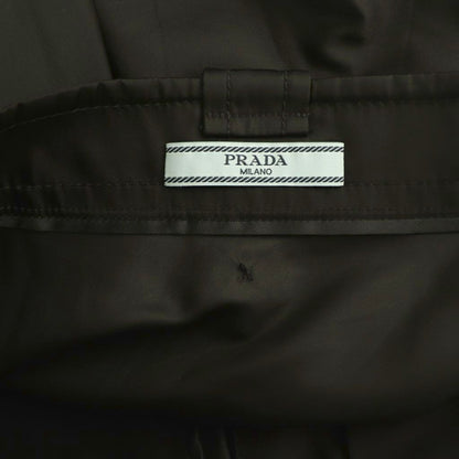 Prada Front Button Mid Mole Long Black Skirt — view 5