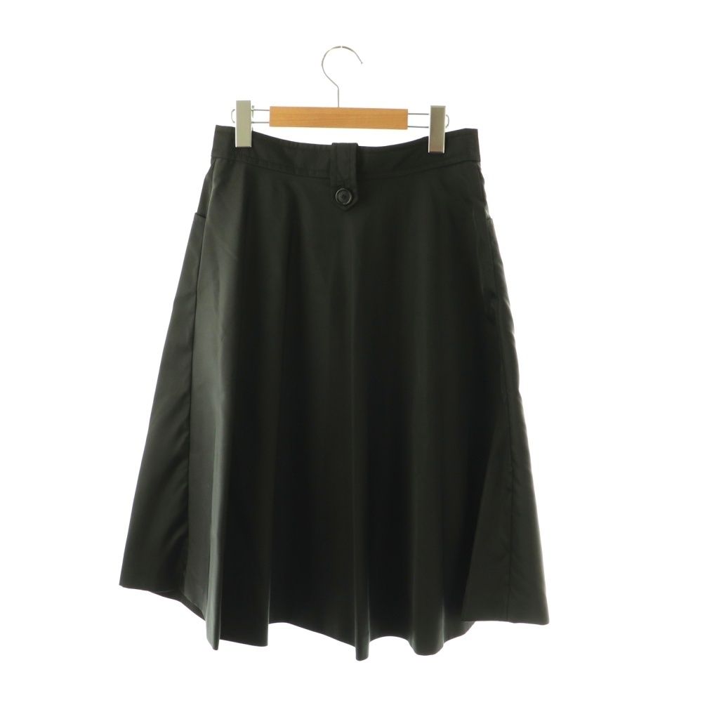 Prada Front Button Mid Mole Long Black Skirt — view 2