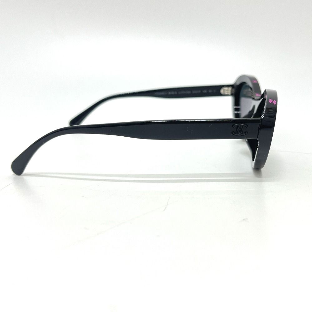 Chanel Sunglasses CC Logo Acetate Black Pink — view 4