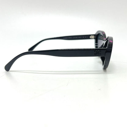 Chanel Sunglasses CC Logo Acetate Black Pink — view 4