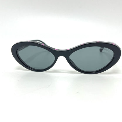 Chanel Sunglasses CC Logo Acetate Black Pink — view 2