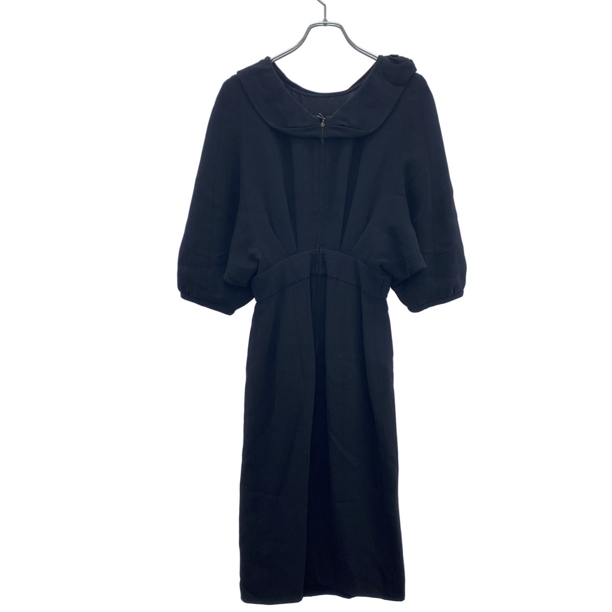 Louis Vuitton Volume Silk Dress Black 34 — view 2