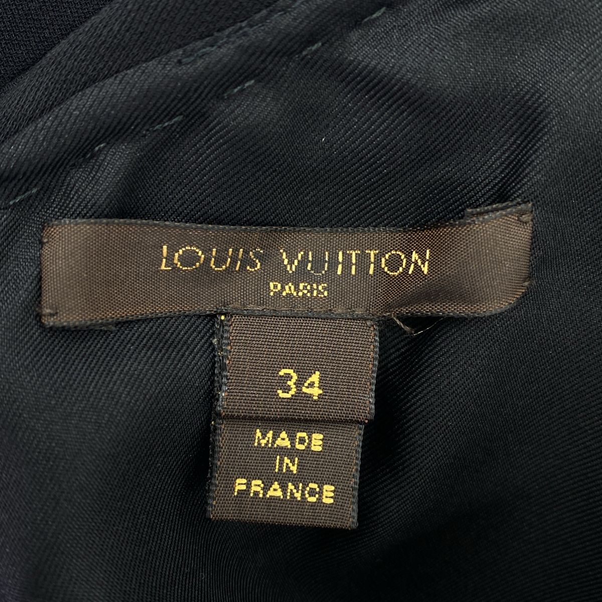 Louis Vuitton Volume Silk Dress Black 34 — view 3