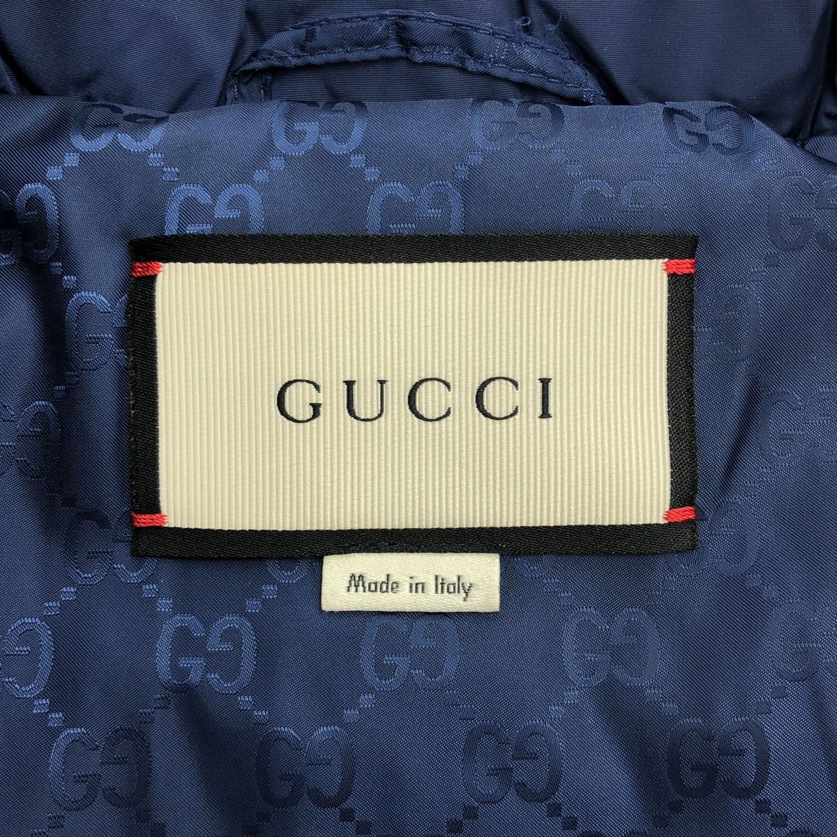 Gucci GG Nylon Down Jacket Navy 36 — view 3