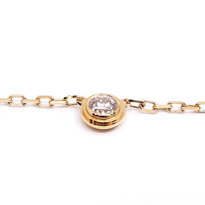 Cartier 18K Pink Gold Damier SM Diamond Necklace — view 5
