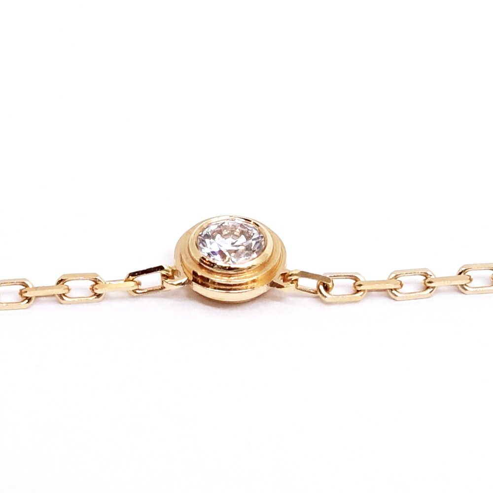 Cartier 18K Pink Gold Damier SM Diamond Necklace — view 6