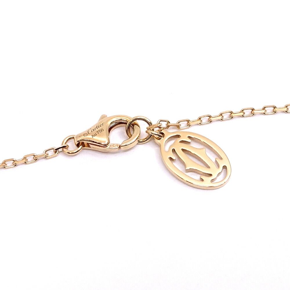Cartier 18K Pink Gold Damier SM Diamond Necklace — view 8