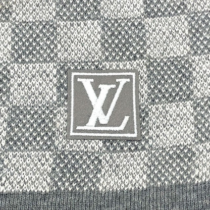 Louis Vuitton Scarf Echarpe Petit Damier Wool Gray — view 8