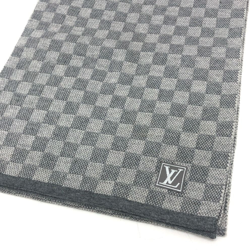 Louis Vuitton Scarf Echarpe Petit Damier Wool Gray — view 3