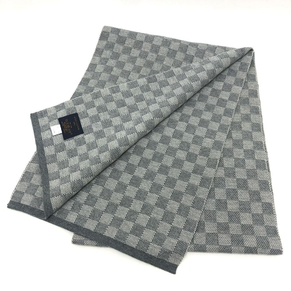 Louis Vuitton Scarf Echarpe Petit Damier Wool Gray — view 7