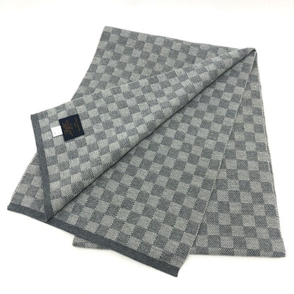 Louis Vuitton Scarf Echarpe Petit Damier Wool Gray — view 7