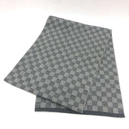 Louis Vuitton Scarf Echarpe Petit Damier Wool Gray — view 2