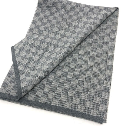 Louis Vuitton Scarf Echarpe Petit Damier Wool Gray — view 4