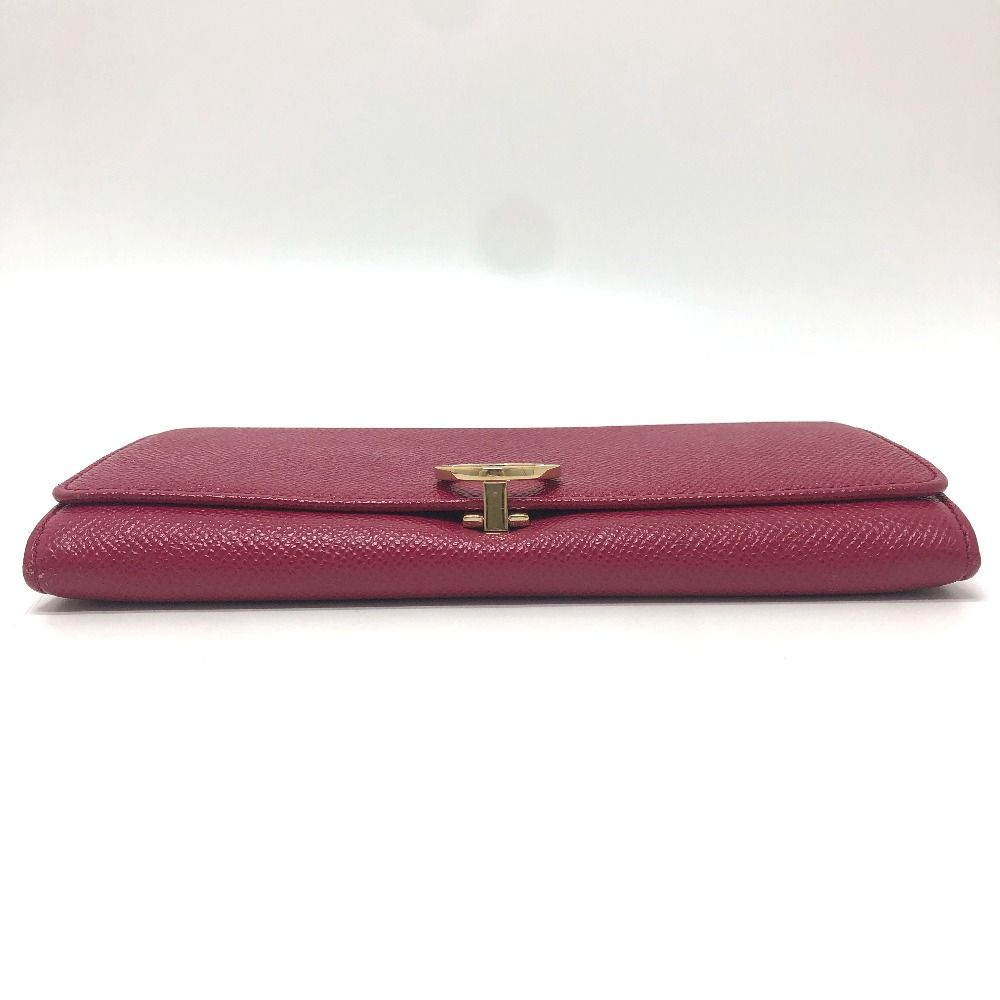 Bvlgari Wallet Logo Clip Leather Red — view 4
