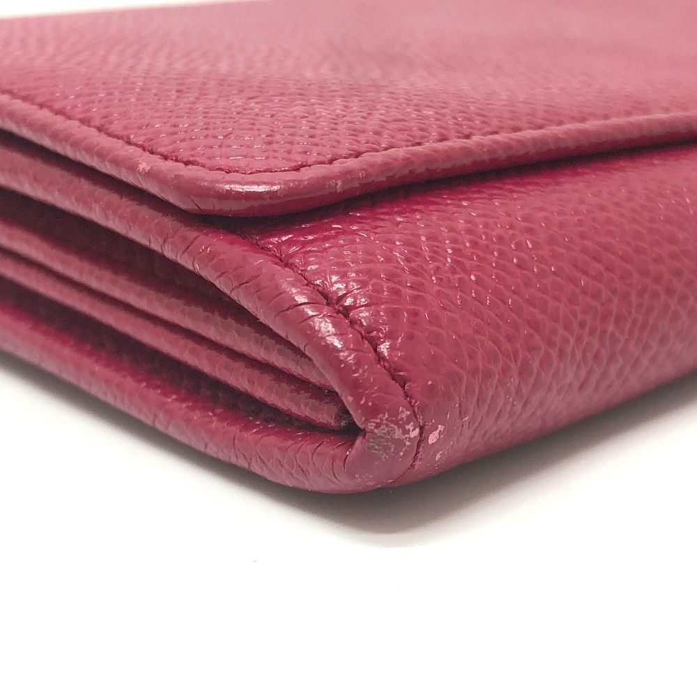 Bvlgari Wallet Logo Clip Leather Red — view 6