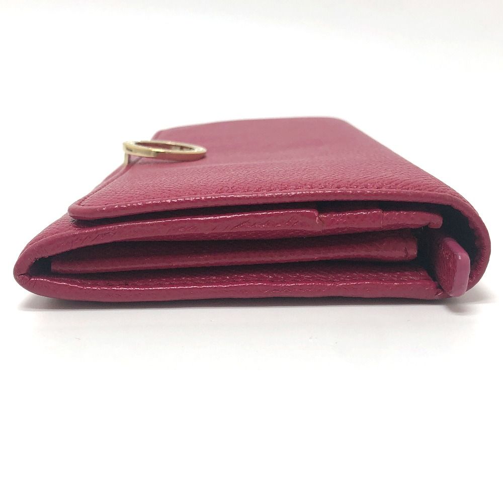 Bvlgari Wallet Logo Clip Leather Red — view 3