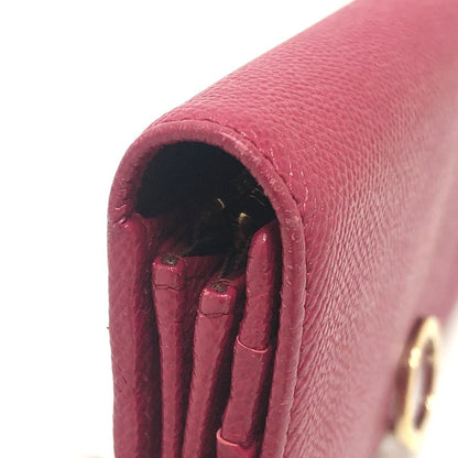 Bvlgari Wallet Logo Clip Leather Red — view 7