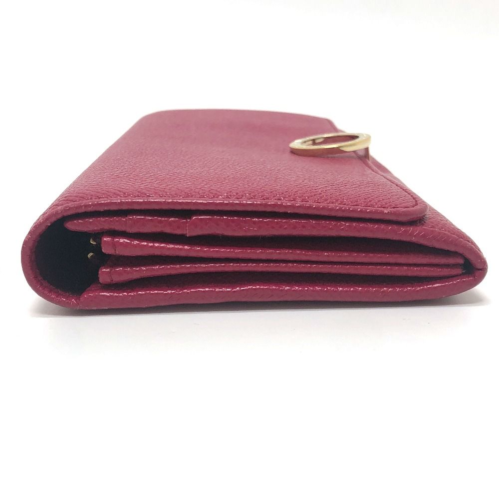 Bvlgari Wallet Logo Clip Leather Red — view 2
