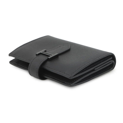 Hermes Card Case Bearn Mini Coin Purse Monochrome Black Vo Madame — view 2