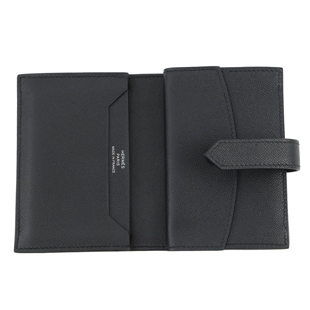 Hermes Card Case Bearn Mini Coin Purse Monochrome Black Vo Madame — view 4