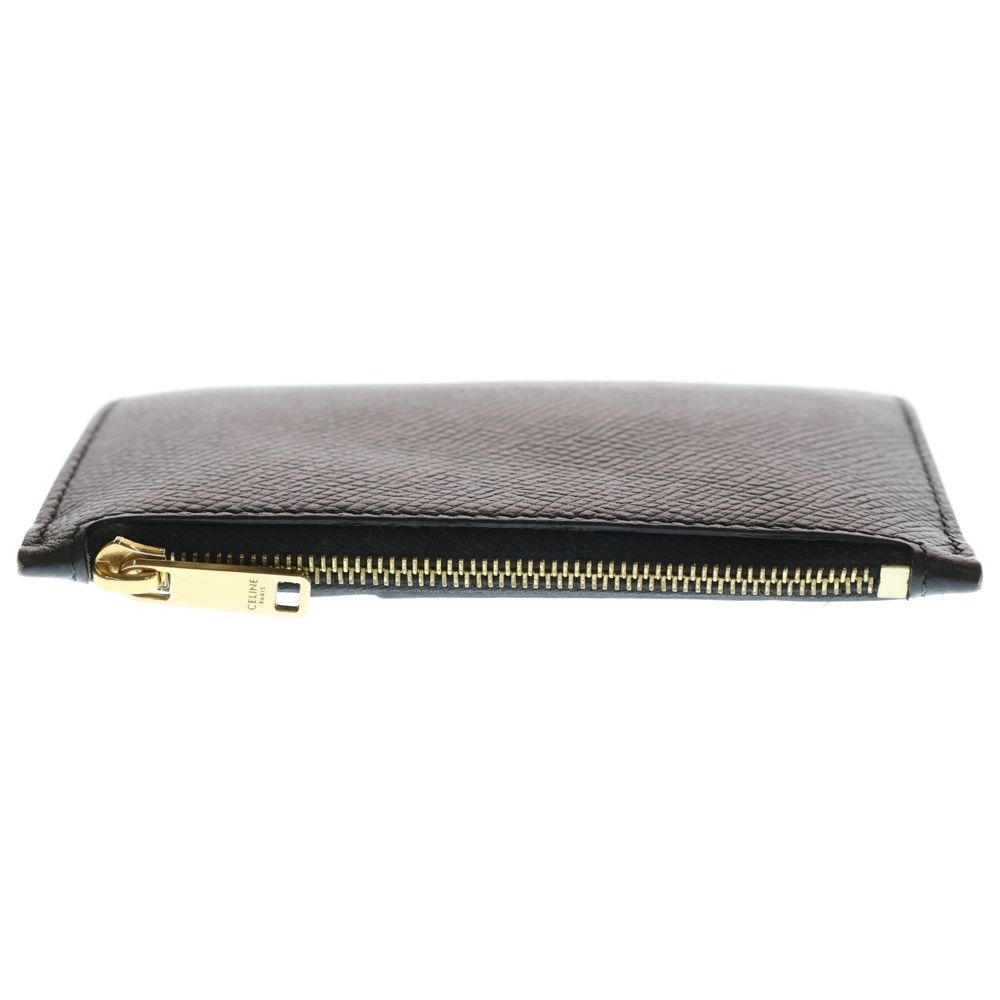 Celine Card Case Business Holder Fragment Black Leather Gold — view 3