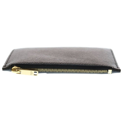 Celine Card Case Business Holder Fragment Black Leather Gold — view 3
