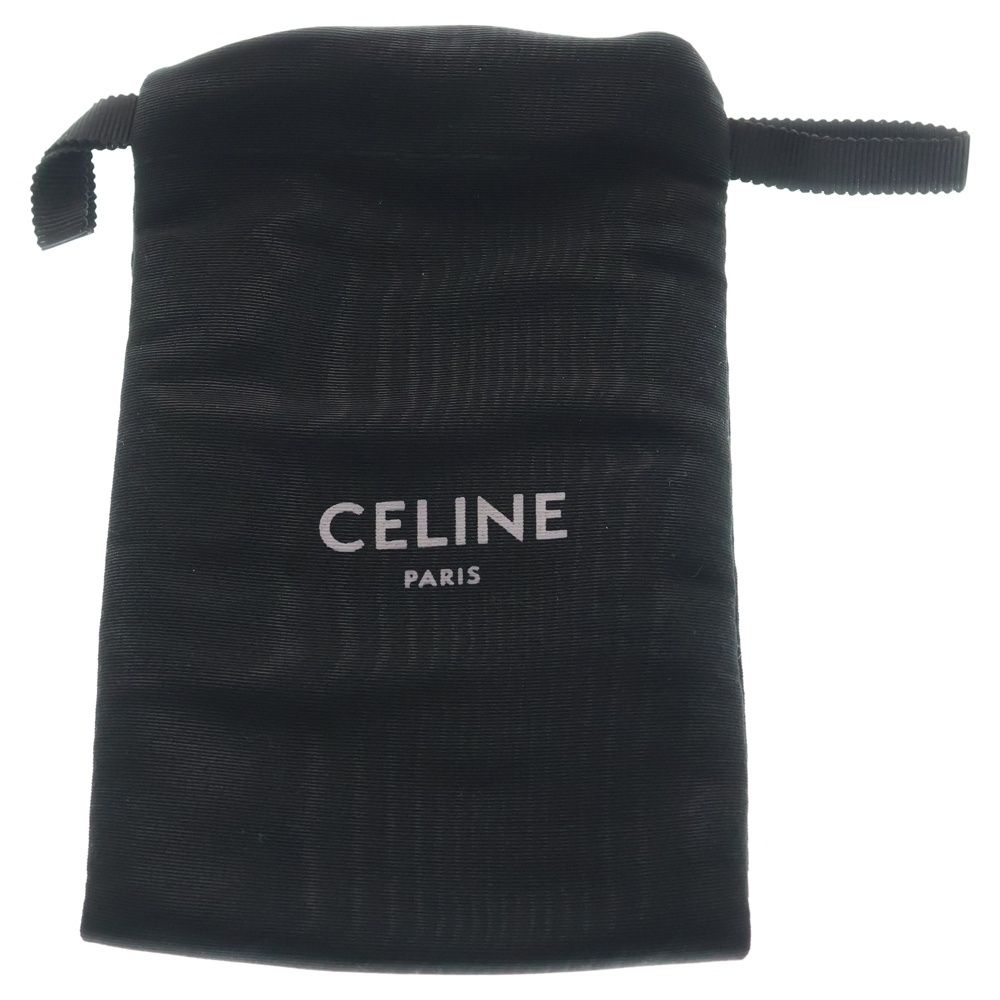 Celine Card Case Business Holder Fragment Black Leather Gold — view 6