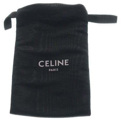 Celine Card Case Business Holder Fragment Black Leather Gold — view 6
