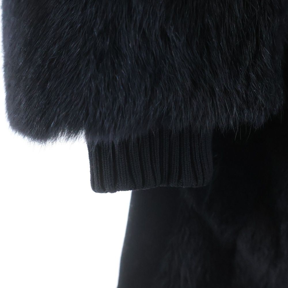 Prada Sport Ham Star Fur Coat Outer Black — view 6
