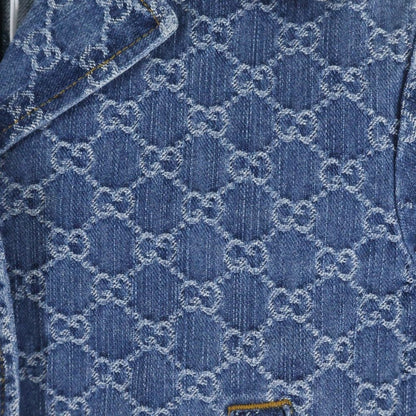 Gucci GG Jacquard Denim Jacket Indigo — view 4