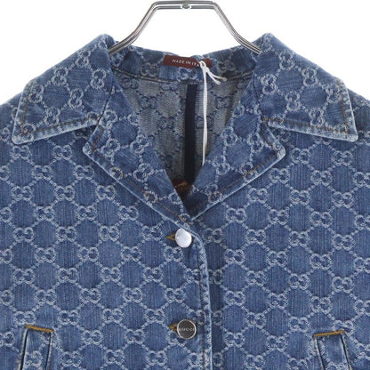 Gucci GG Jacquard Denim Jacket Indigo — view 3