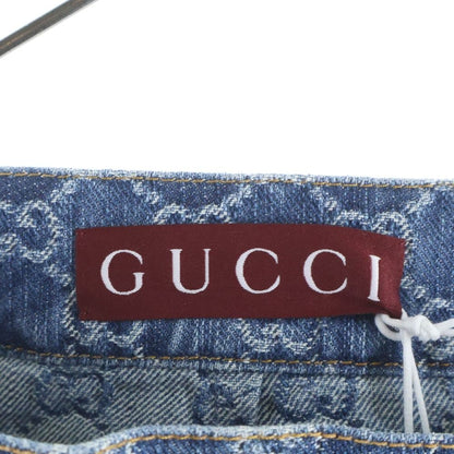 Gucci GG Jacquard Denim Skirt Indigo — view 6