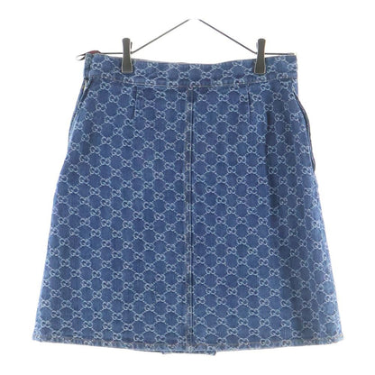 Gucci GG Jacquard Denim Skirt Indigo — view 2