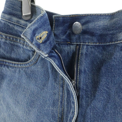 Prada Triangle Logo Denim Shorts Pants Indigo — view 5