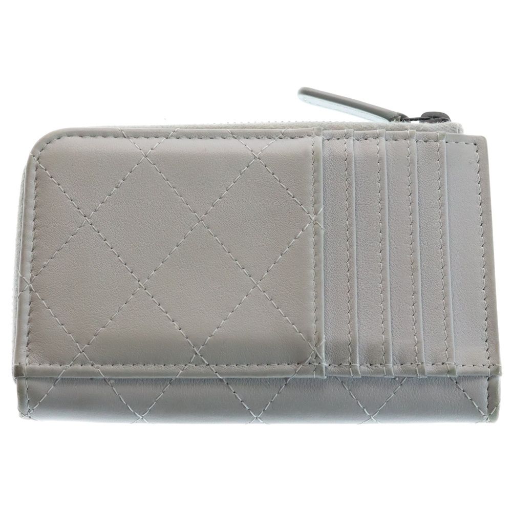 Chanel L-shaped Zipper Classic Zip Coin Card Case Light Blue — view 2