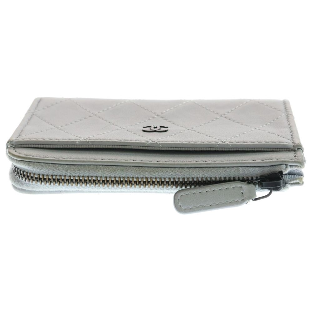 Chanel L-shaped Zipper Classic Zip Coin Card Case Light Blue — view 3