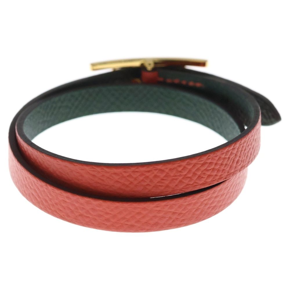 Hermes Behapi Bracelet Leather Light Red Gold — view 2