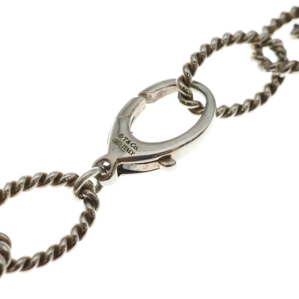 Tiffany & Co. Twisted Long Rope Necklace Pendant Chain Silver — view 4