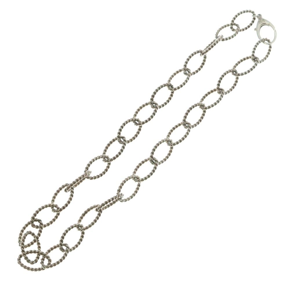 Tiffany & Co. Twisted Long Rope Necklace Pendant Chain Silver — view 2