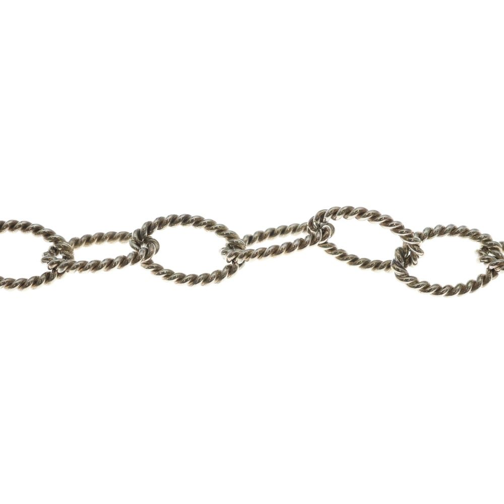Tiffany & Co. Twisted Long Rope Necklace Pendant Chain Silver — view 5