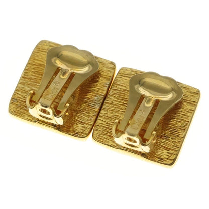 Dior Trotter Square Earrings Gold — view 2