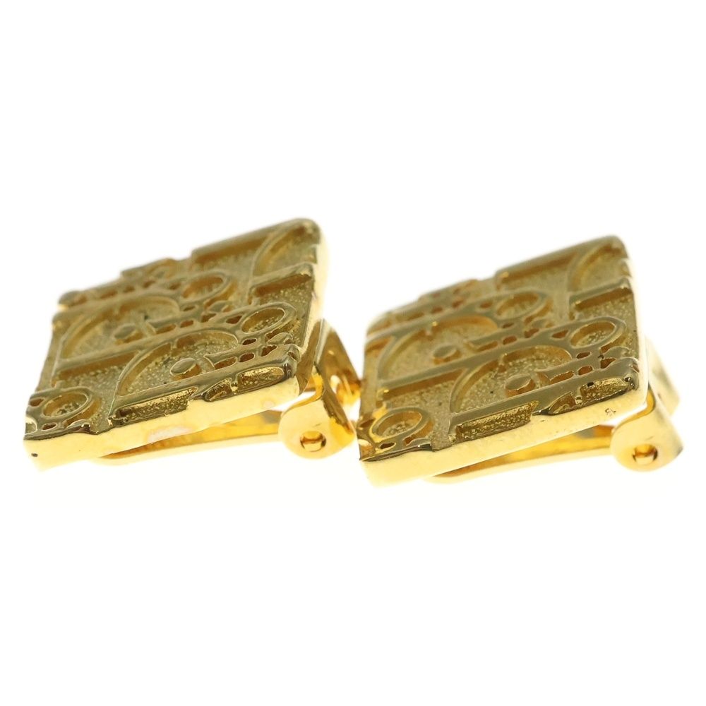 Dior Trotter Square Earrings Gold — view 4