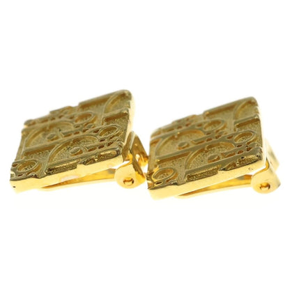 Dior Trotter Square Earrings Gold — view 4