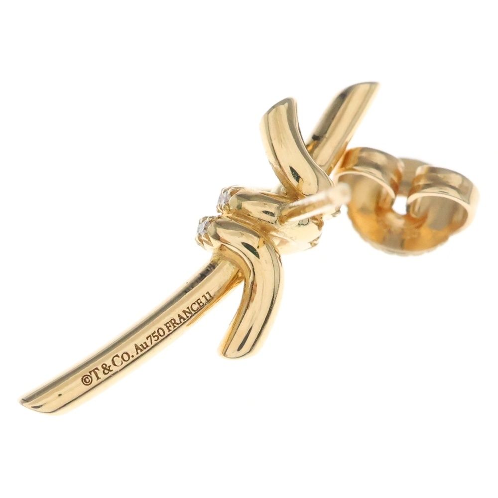 Tiffany & Co. Knot Diamond Earrings Pink Gold — view 5