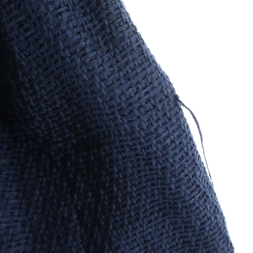 Chanel Colorless Cotton Tweed Jacket Navy — view 5