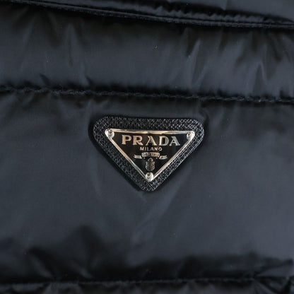 Prada Triangle Logo Down Vest Black — view 5