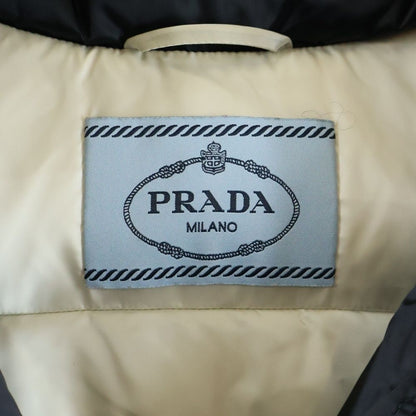 Prada Triangle Logo Down Vest Black — view 6